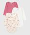 Pack of long-sleeved printed cotton bodies for babies variante 1