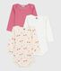 Pack of long-sleeved printed cotton bodies for babies