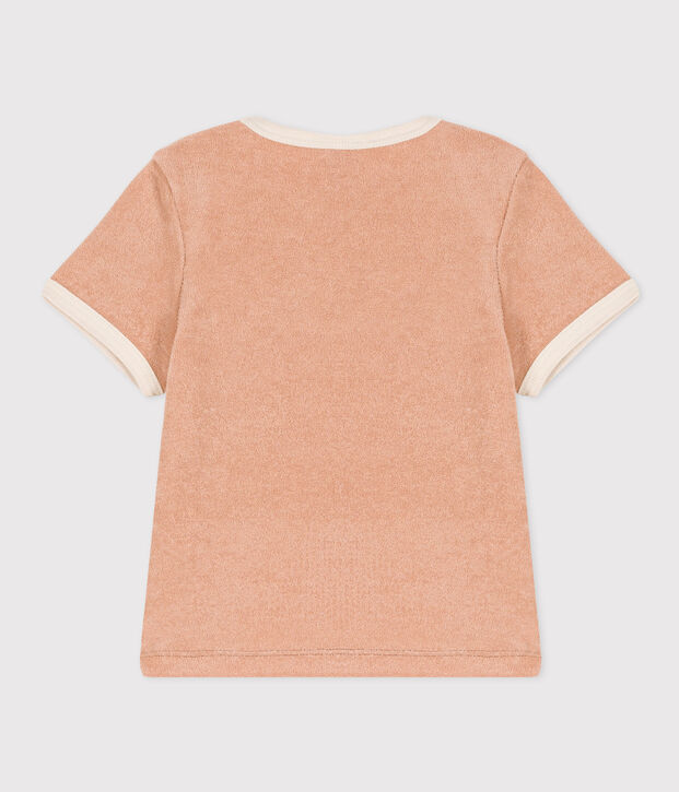 Babies' Short-Sleeved Terry T-Shirt beige