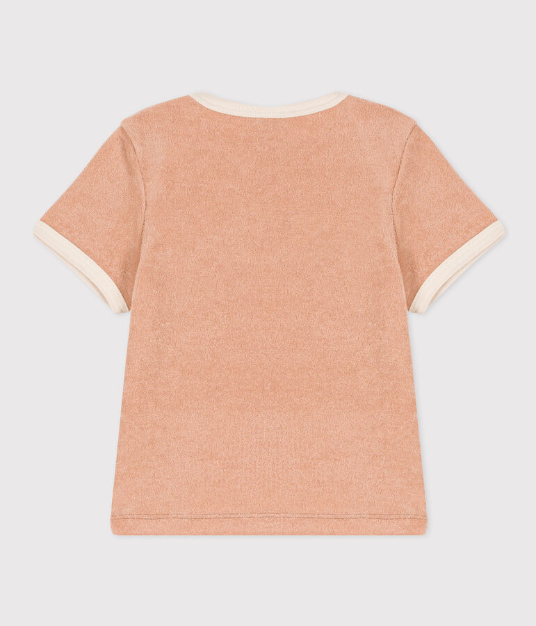 Babies' Short-Sleeved Terry T-Shirt beige