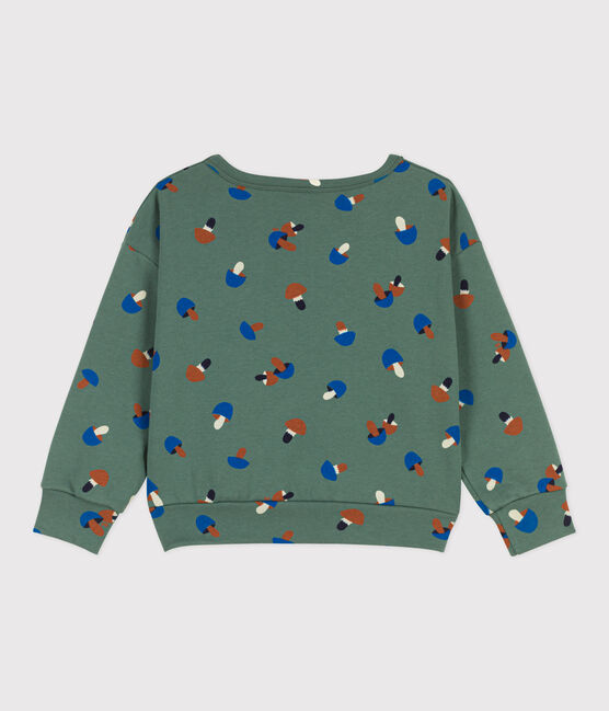 Boys' Printed Fleece Sweatshirt VALLEE green/MULTICO ecru