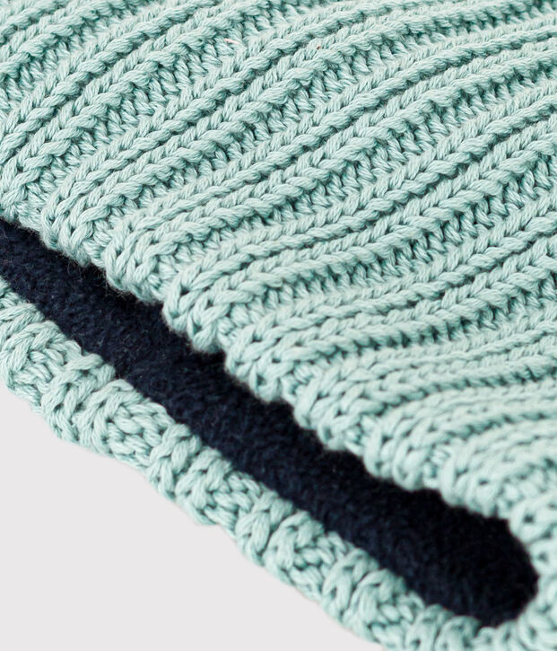 Babies' Unisex Fleece-Lined Knitted Snood green