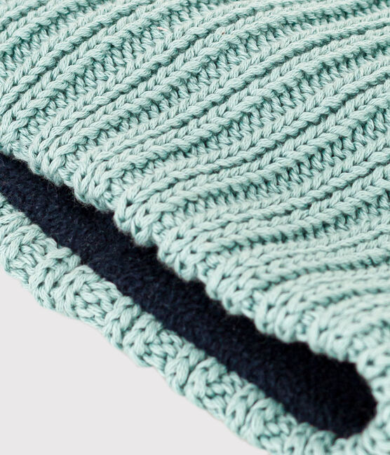 Babies' Unisex Fleece-Lined Knitted Snood PAUL green