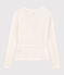 Women's Fine Cotton Wrapover Cardigan MARSHMALLOW white
