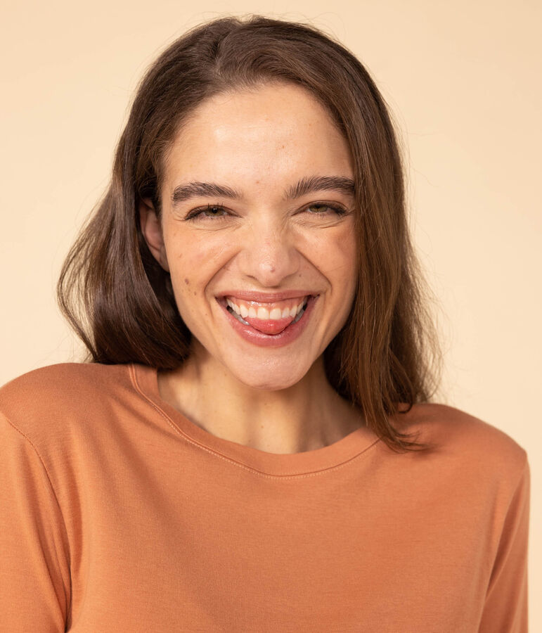 Women's Iconic Cotton Round Neck T-Shirt pink