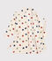 Children's printed fleece dressing gown AVALANCHE white/MULTICO