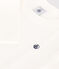 Children's long-sleeved rib knit unisex t-shirt MARSHMALLOW white