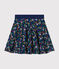 Girl's Cotton Skirt MEDIEVAL blue/MULTICO white