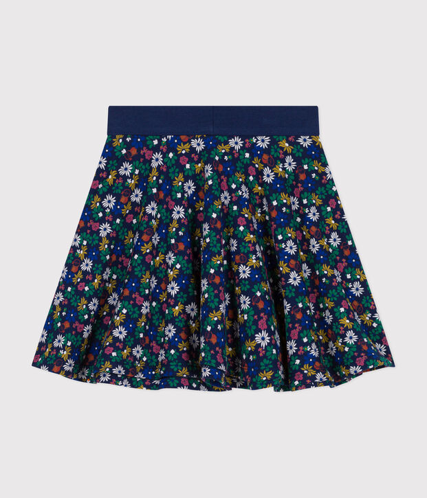 Girl's Cotton Skirt blue/multicolor