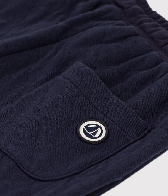 Unisex Quilted Tube Knit Trousers SMOKING blue