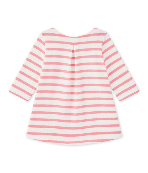 Baby girl's striped dress white/pink