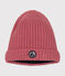Babies' Knit Hat with Fleece Lining ROSEWOOD pink