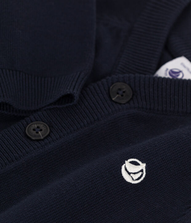 Babies' plain cotton cardigan SMOKING