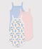 Babies' Floral Cotton Bodysuits with Straps - 3-Pack variante 1