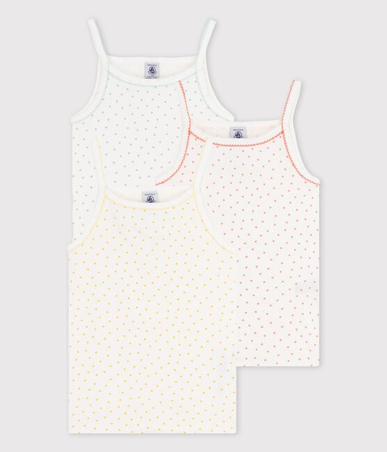 Girls' Cotton and Linen Blend Strappy Vest Tops - 3-Pack variante 1