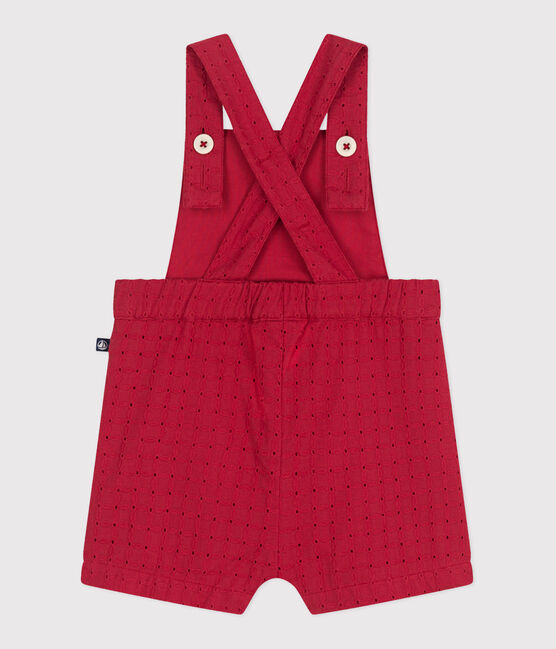 Babies' short-leg cotton broderie anglaise dungarees SPI