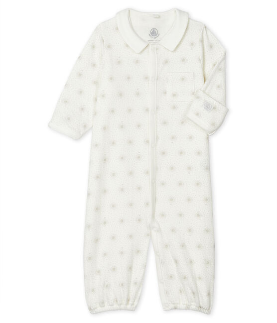Babies' Jumpsuit/Sleeping Bag in Tube Knit MARSHMALLOW white/MULTICO white