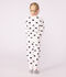 Children's cotton terry pyjamas printed with hearts blue/blue