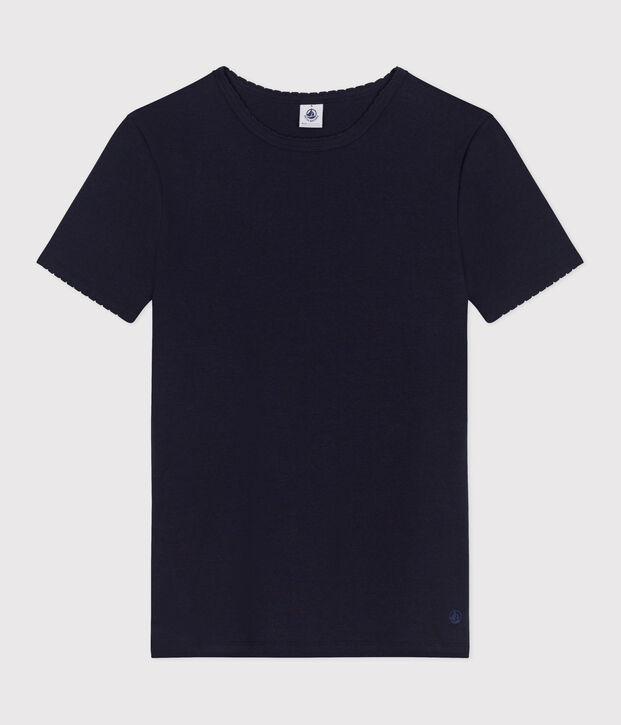 Women's Iconic Cocotte stitch cotton T-Shirt blue