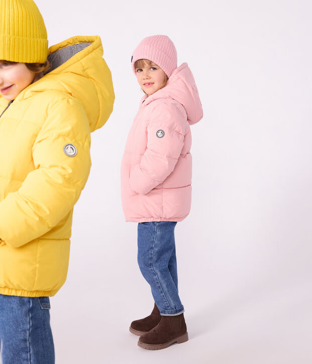 Children's plain puffer jacket pink