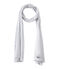 Women's scarf in an extra-fine tube knit POUSSIERE grey/LAIT white