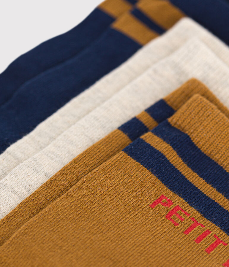 Children's plain cotton socks - 3-pack multicolor