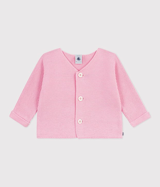 Babies' moss stitch cotton cardigan MARQUISE