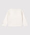 Babies' Organic Cotton 2x2 Rib Knit Cardigan MARSHMALLOW white