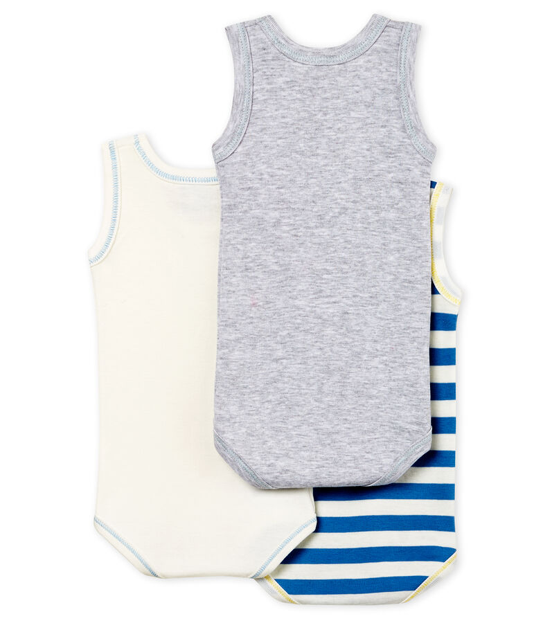 Baby Boys' Sleeveless Bodysuit - Set of 3 multicolor