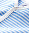 Babies' Blue Striped Footless Cotton Sleepsuit EDNA blue/MARSHMALLOW white