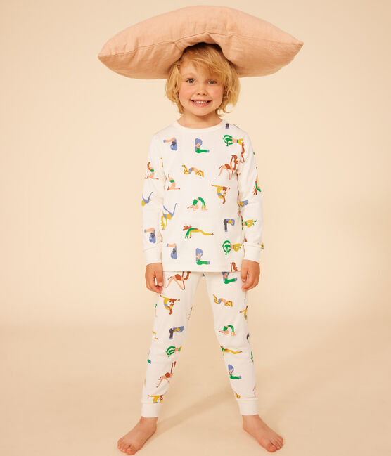 Children's Cotton Animal Pattern Print Pyjamas AVALANCHE white/MULTICO