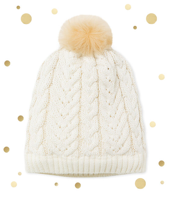 Girl's hat COQUILLE beige/DORE yellow