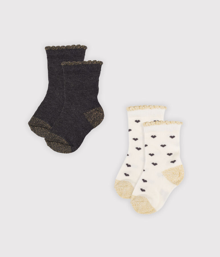 Baby Girls' Socks - 2-Piece Set multicolor