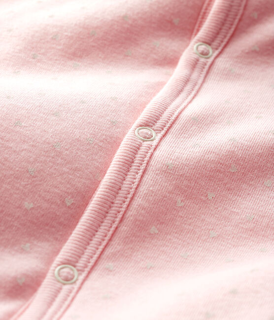 Baby Girls' Footless Padded Ribbed Sleepsuit MINOIS pink/MARSHMALLOW white