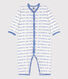 Footless Patterned Knit Cotton Sleepsuit