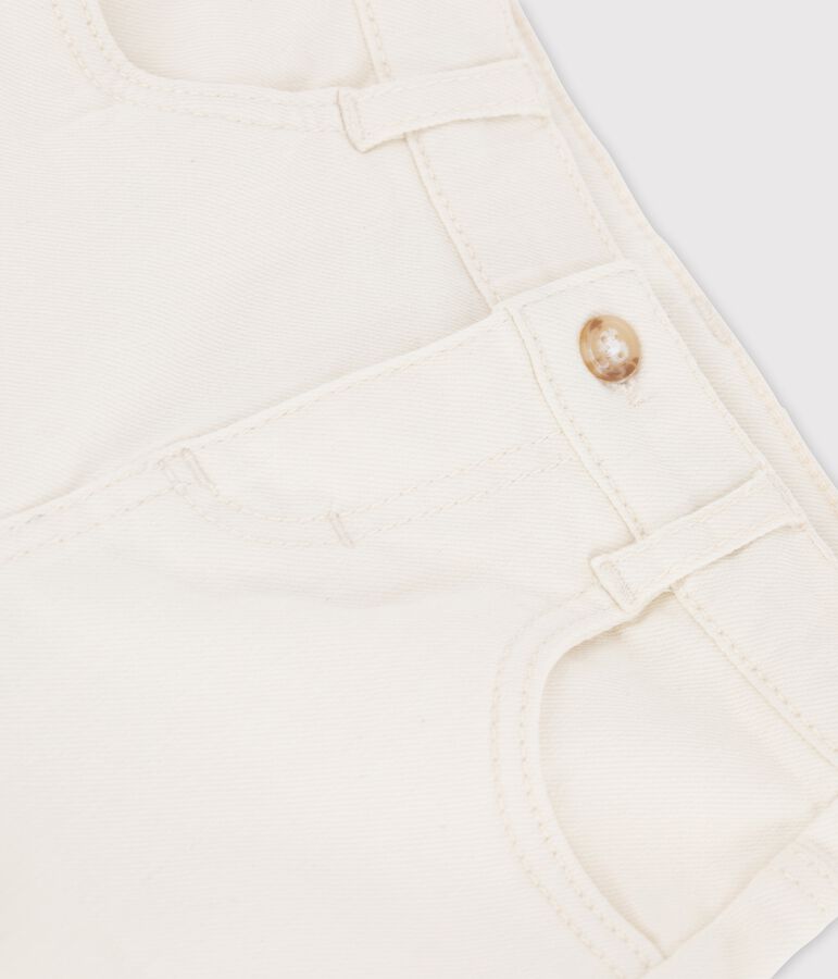 Babies' Denim Shorts Ecru