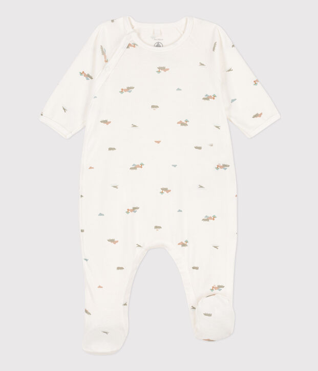 Animal Themed Cotton Sleepsuit white/multicolor