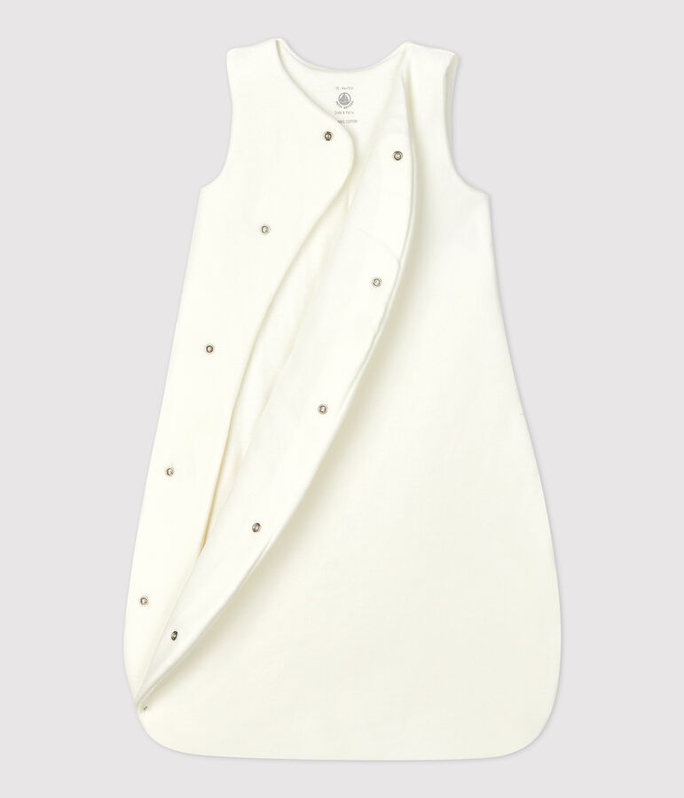 Unisex Organic Cotton Velour Baby Comforter MARSHMALLOW white