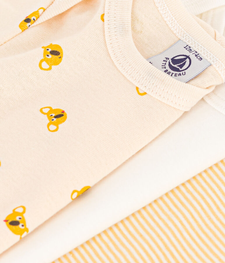 Babies' Short-sleeved Cotton Koala Pattern Bodysuits - 3-Pack multicolor