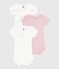 Pack of short-sleeved floral-print cotton bodies for babies variante 1