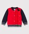 Babies' Fleece Baseball Jacket PEPS red/SMOKING blue