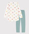 Girls' Velour Nightdress MARSHMALLOW white/MULTICO white