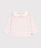 Babies' cotton  Breton top MILK pink/MARQUISE