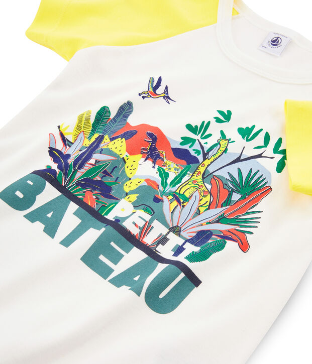 Boys' Ribbed Short Pyjamas white/multicolor