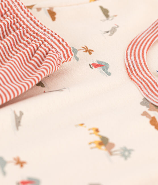 Children's Unisex Short Cotton Pyjamas AVALANCHE white/MULTICO