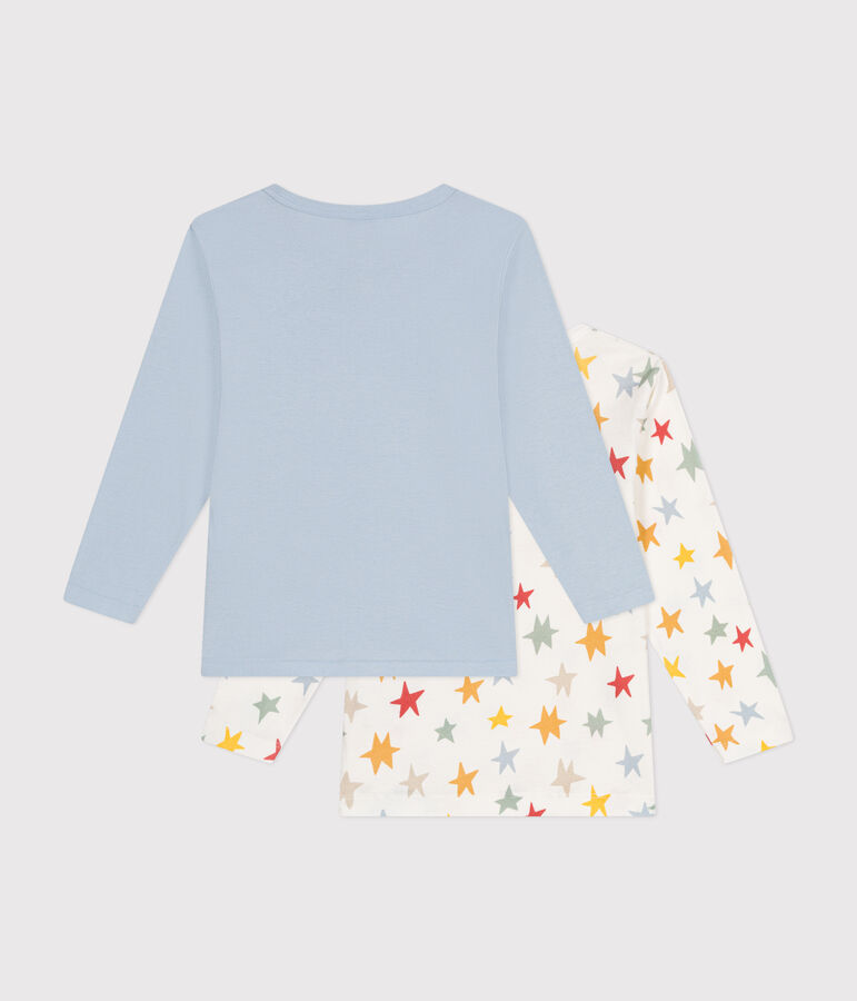 Children's long-sleeved T-shirts with stars - 2-pack multicolor