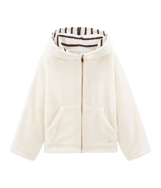 Girls' Sheepskin Fleece Sweatshirt MARSHMALLOW white