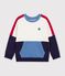 Children's plain colourblock cotton sweatshirt Ecru/multicolor