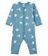 Babies' Yeti Print Footless Cotton Sleepsuit