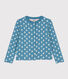 Girls' printed quilted tube knit cardigan